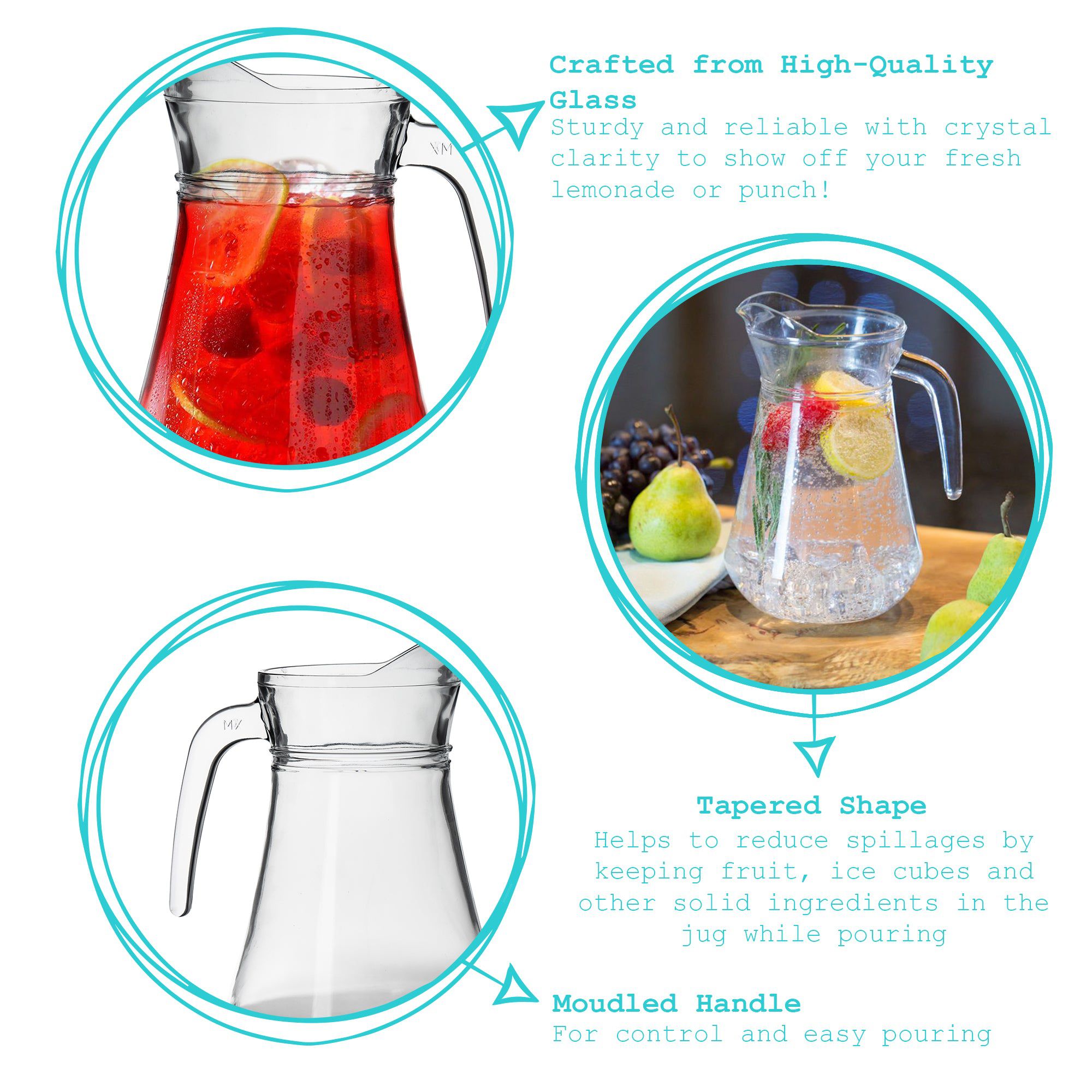1.5L Brocca Glass Water Jug
