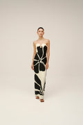 CALA DE LA CRUZ April Dress, Camellia Black & White