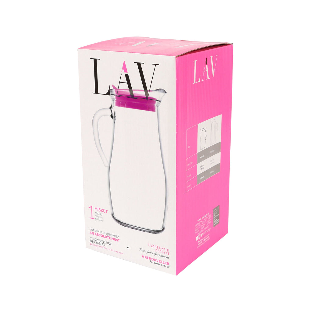 1.8L Misket Glass Water Jug with Silicone Lid