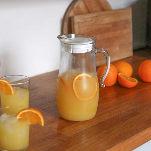 1.8L Misket Glass Water Jug with Silicone Lid