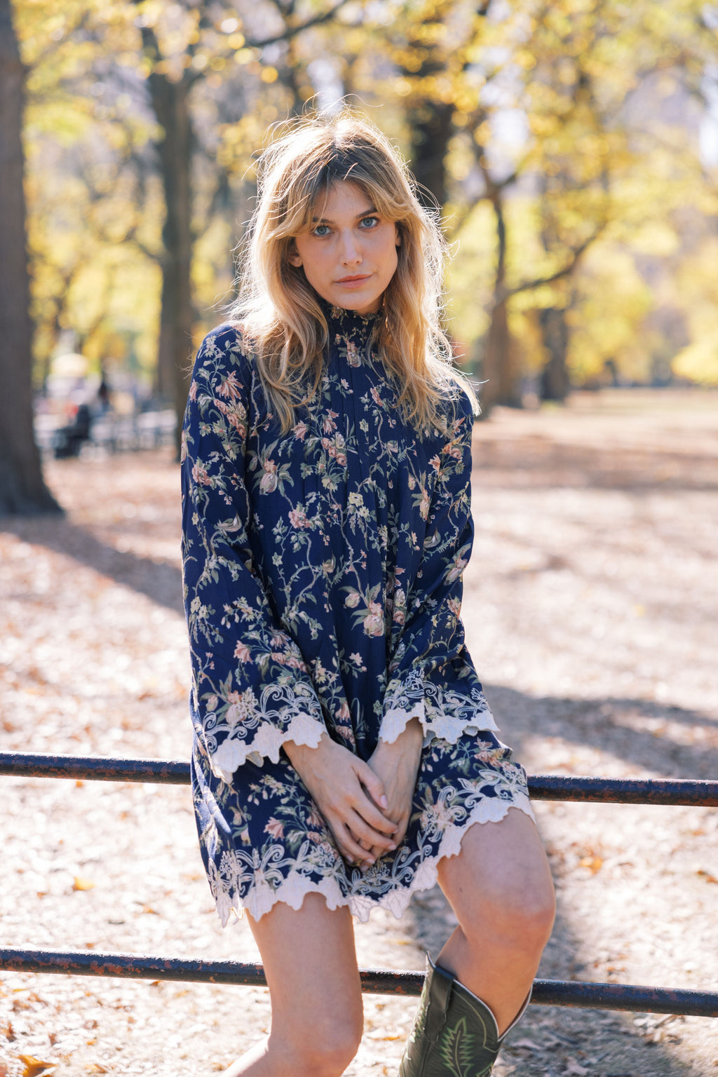 MASON'S DAUGHTER Samantha Dress, Heirloom Bouquet Viscose Twill
