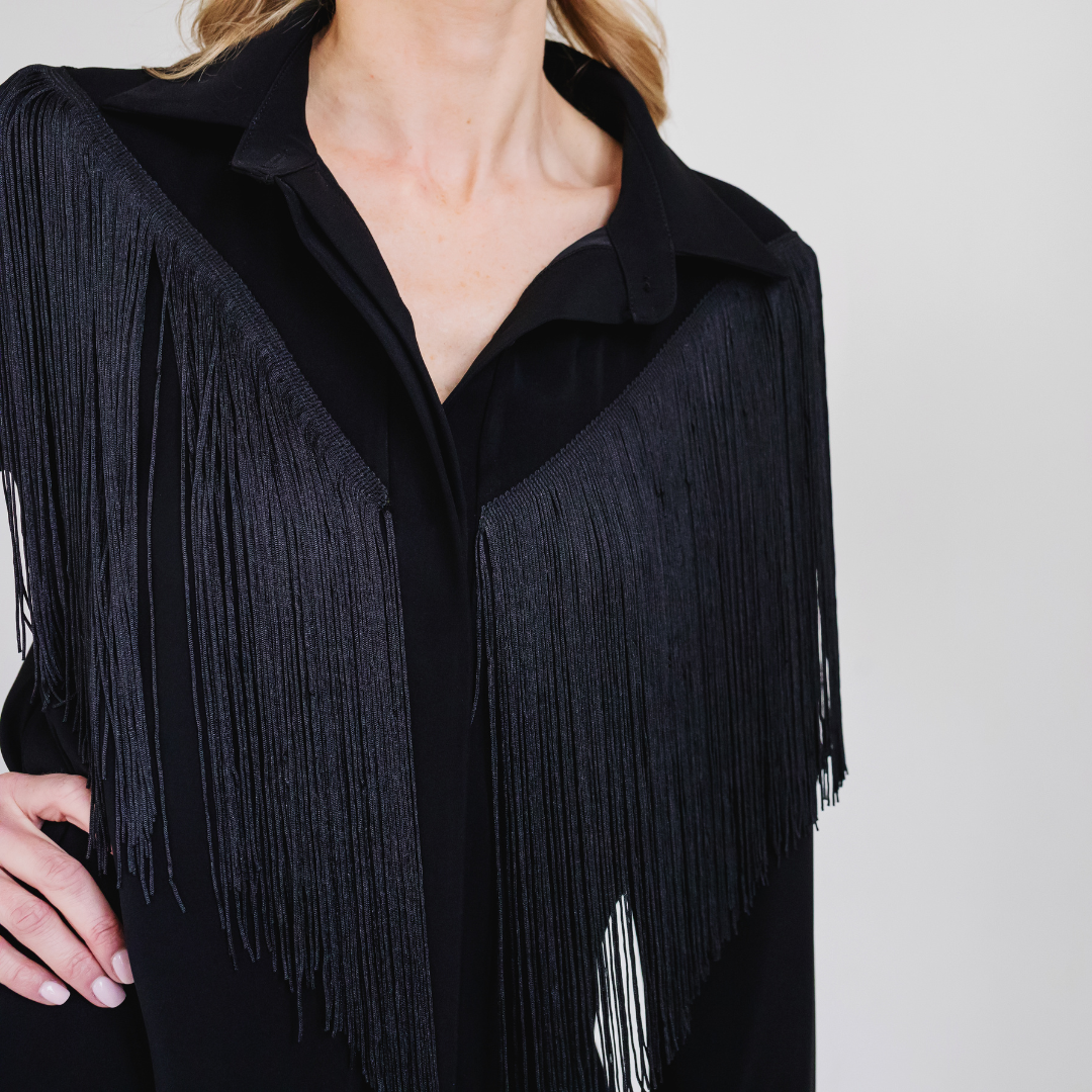 MASON by MASON'S DAUGHTER Marcia Western Fringe Midi Dress