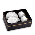 Haas Mojave Tea Cup + Saucer (Set of 2) - White + Gold