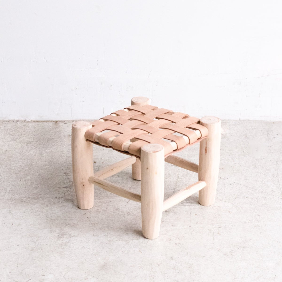 Leather Moroccan Stool