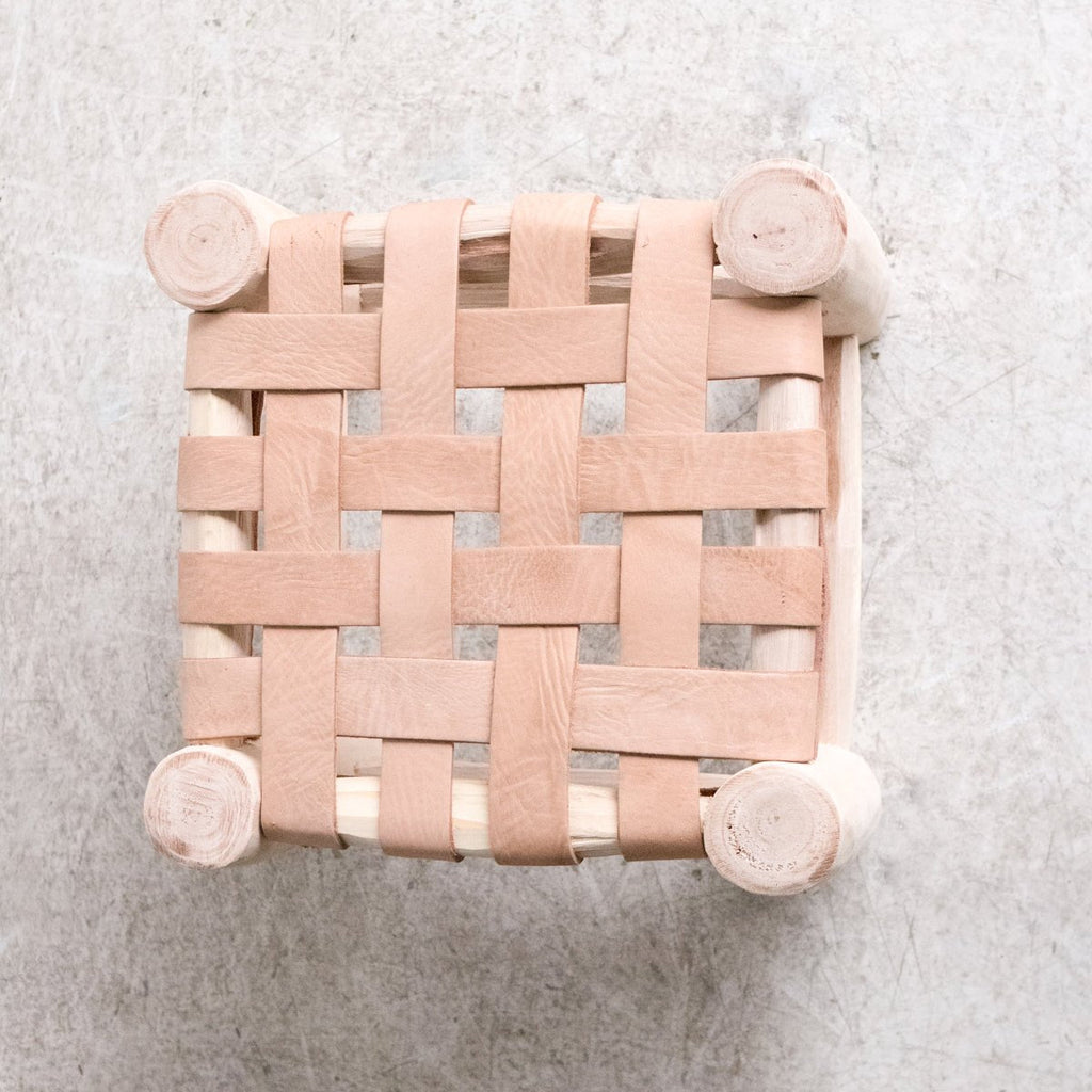 Leather Moroccan Stool