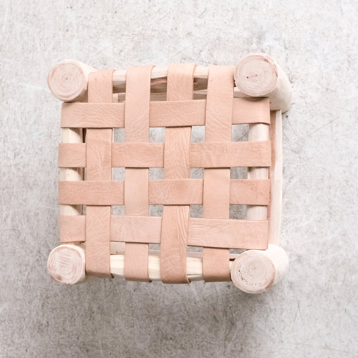 Leather Moroccan Stool