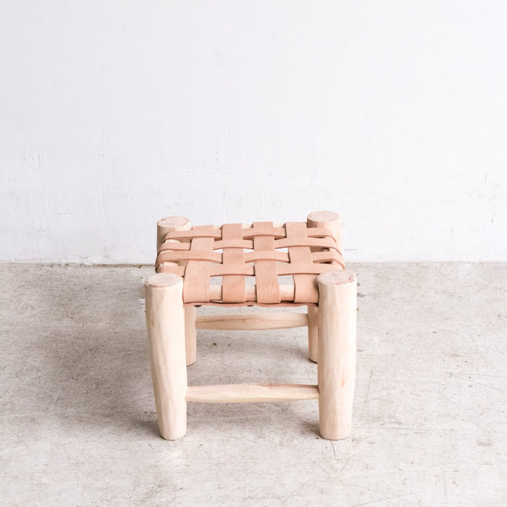 Leather Moroccan Stool