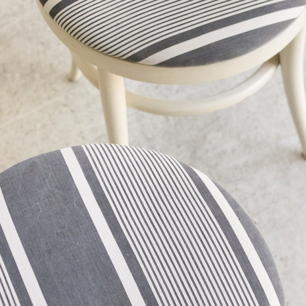 Vintage Seagull Chair with Mattress Ticking Seat