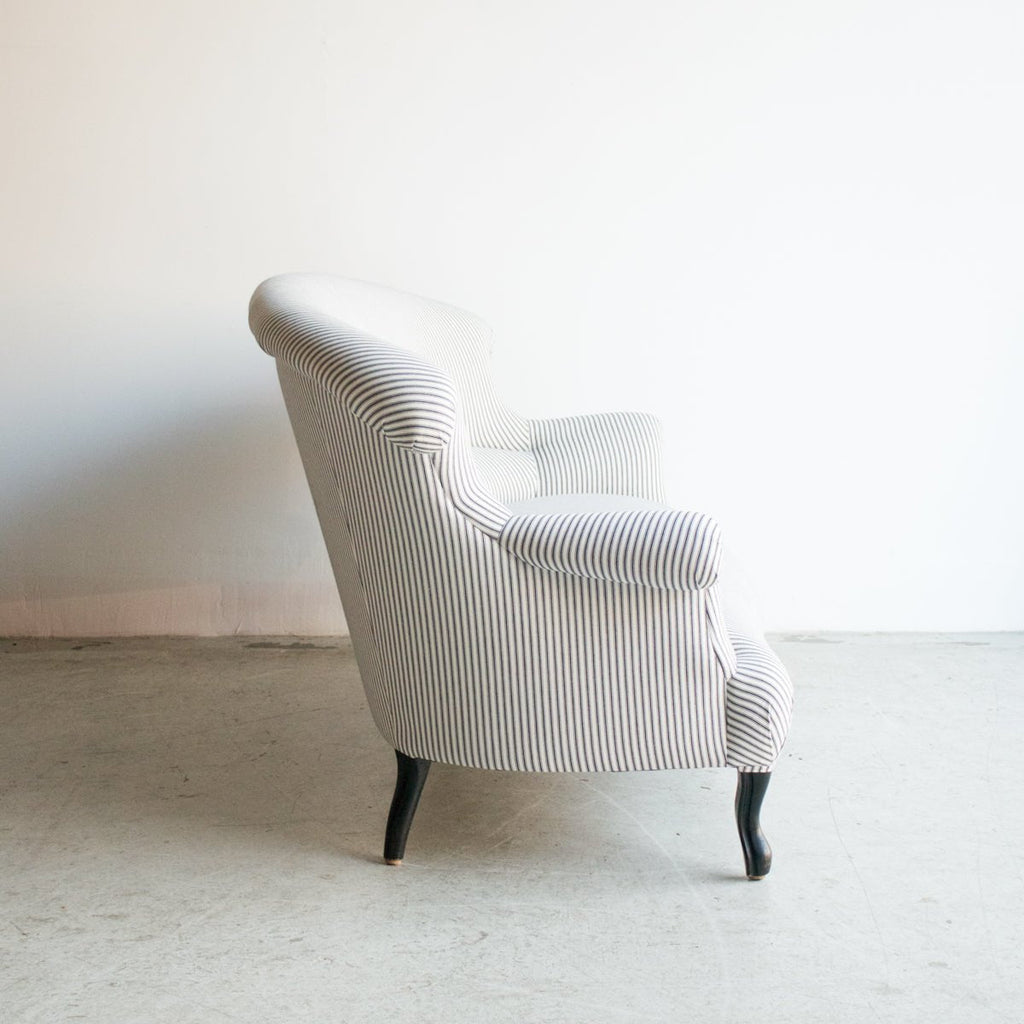 Vintage Ticking Stripe Settee